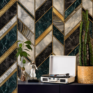 Glamorous Agate and Art Deco Wallcoverings from Wallsauce.com