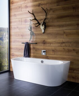 Almost like freestanding: Wall-mounted bathtubs