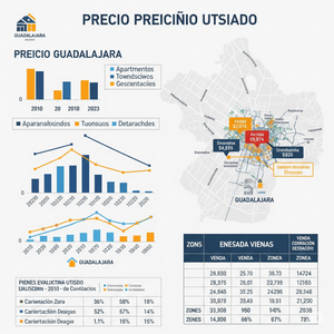 Vivienda usada en Guadalajara, evolución de precios