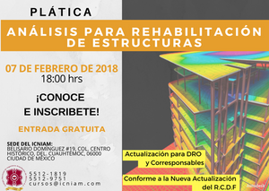 Conferencia: Análisis de estructuras dañadas por sismos conforme a la normatividad del 4 de diciembre de 2017 CDMX