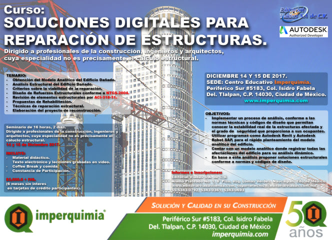 Curso Soluciones Digitales para Reparación de Estructuras. Nuevas Fechas!