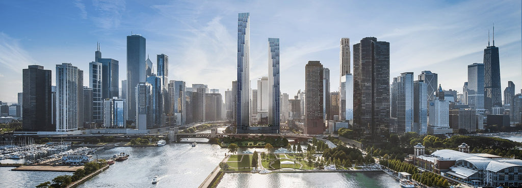 SOM unveils two-tower proposal for former chicago spire site