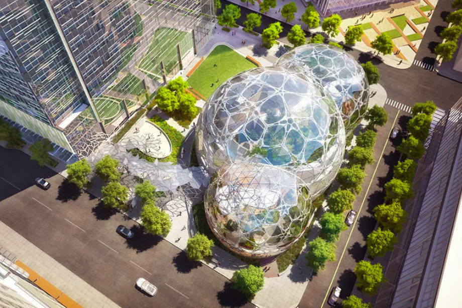 Amazon’s mini rainforest work space spheres