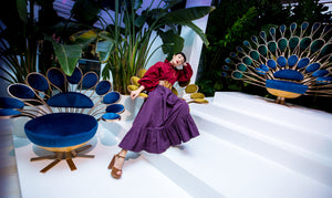 marc ange presenta una colección estilo pavo real para visionnaire durante art basel en miami