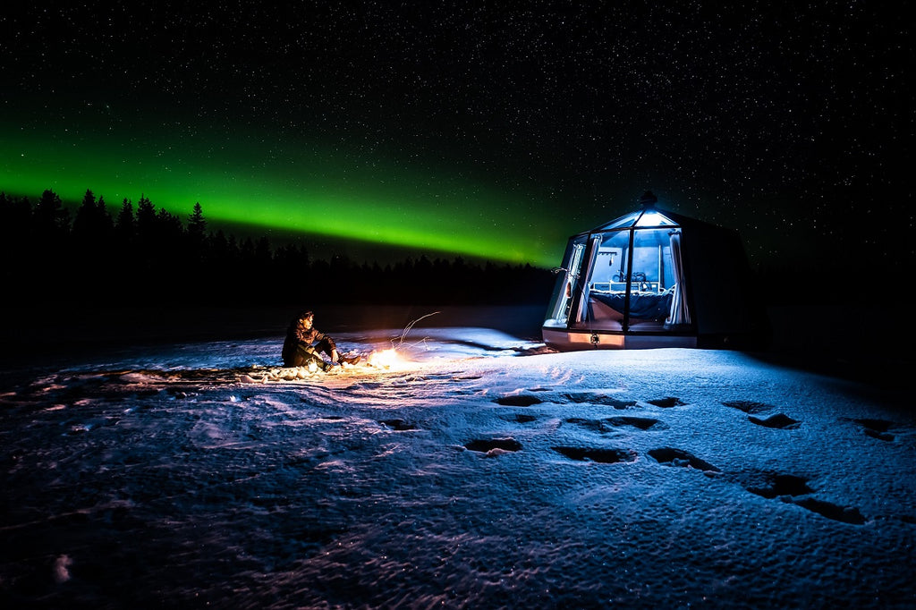 These movable glass igloo pods are ideal accommodation option for seeing the northern lights