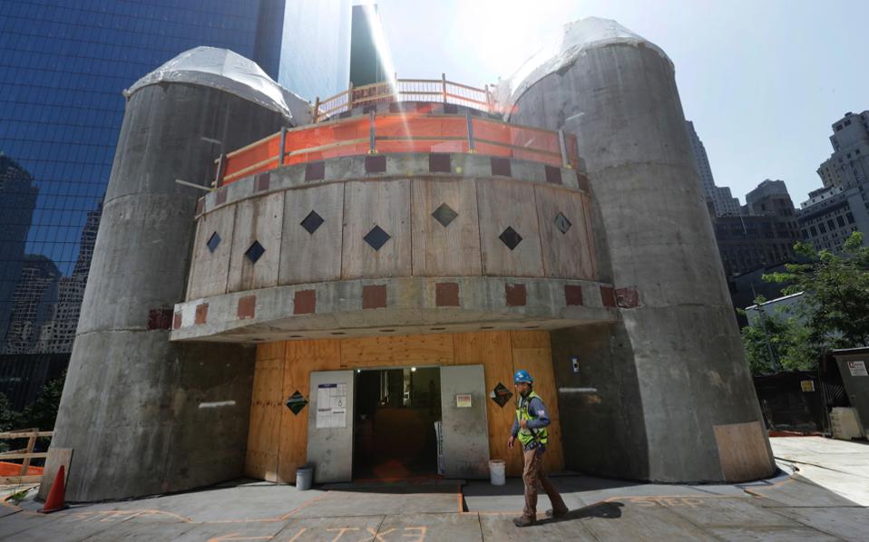Construction temporarily stopped at church destroyed on 9/11