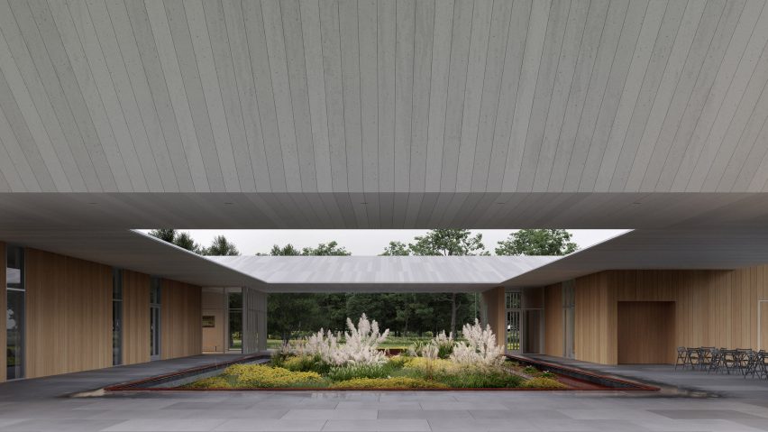 Eskew Dumez Ripple designs courtyard pavilion for Burden Center in Baton Rouge