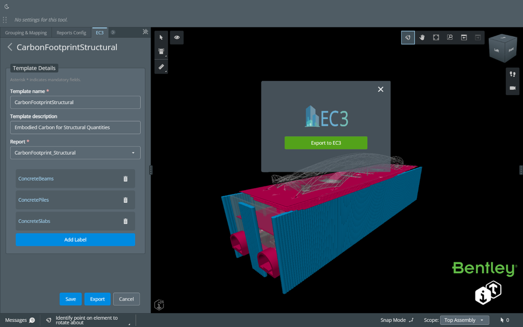 Bentley Systems Announces Integration of EC3 with the Bentley iTwin Platform for Infrastructure Carbon Calculation