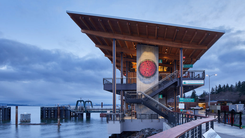 Washington ferry terminal informed by Native American longhouses India Block | 15 January 2021 3 comments  Seattle firm LMN Architects worked with the Coast Salish tribes to design the Mukilteo Multimodal Ferry Terminal on a sacred waterfront in Washingto