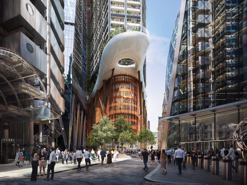 Eric Parry Architects' One Undershaft skyscraper redesigned to be UK's joint-tallest building