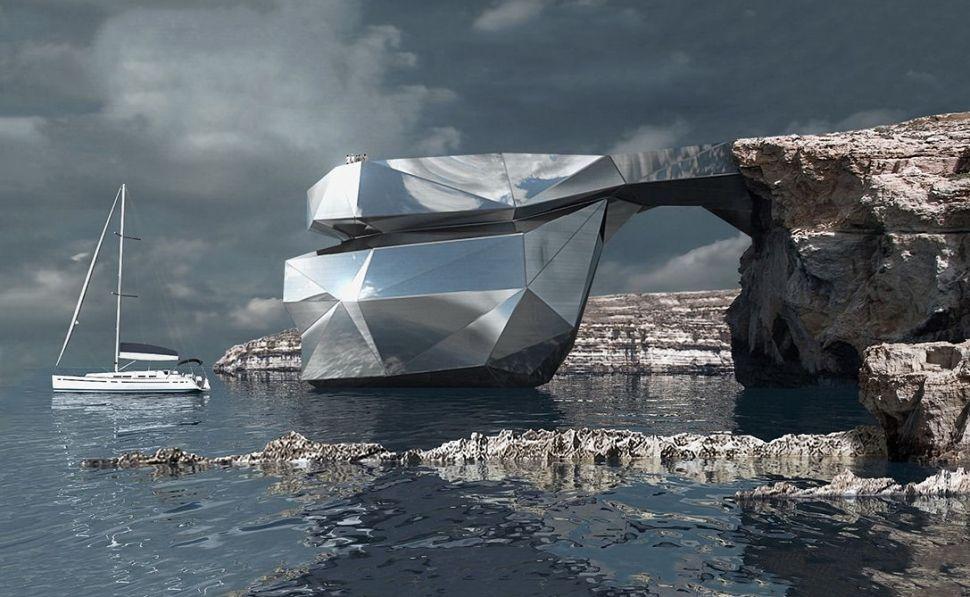 La estructura de acero que devolverá a Malta su 'Ventana Azul'