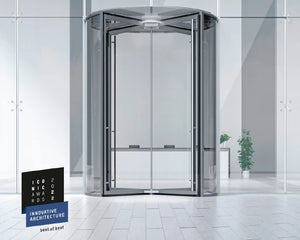 La puerta giratoria KTV ATRIUM FLEX de dormakaba recibió el premio ICONIC