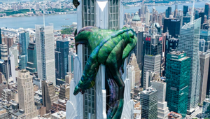 ¡Un dragón en el Empire State Building!
