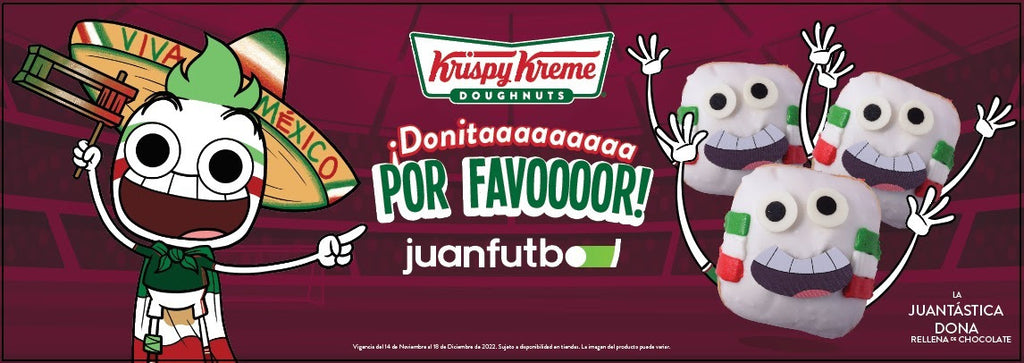 Krispy Kreme anota el mejor gol con el regreso de Juan Fútbol para disfrutar del Mundial de Qatar 2022