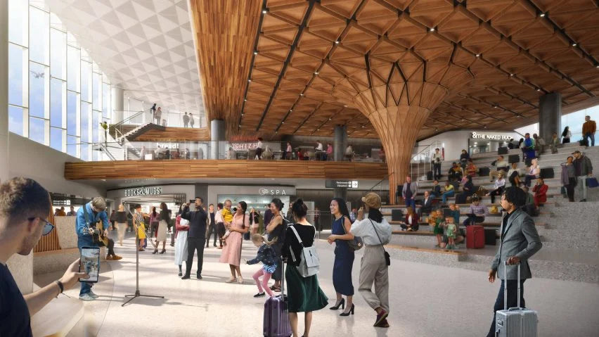 Miller Hull Partnership and Woods Bagot design timber Sea-Tac airport expansion
